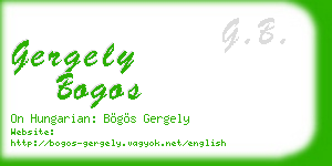 gergely bogos business card